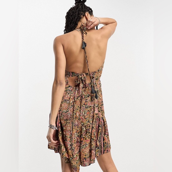 Raga paisley print halter mini dress NWT - Picture 2 of 10